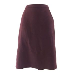 Ann Taylor Loft Pencil Skirt Size 14 Burgundy